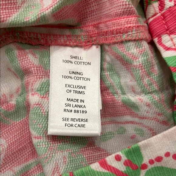 Lilly Pulitzer Liza Hotty Pink Forgot my Trunks Elephant Flower Shorts - Picture 6 of 6
